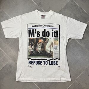 Vintage 1995 Seattle Mariners Refuse To Lose T Shirt Griffey A Rod L
